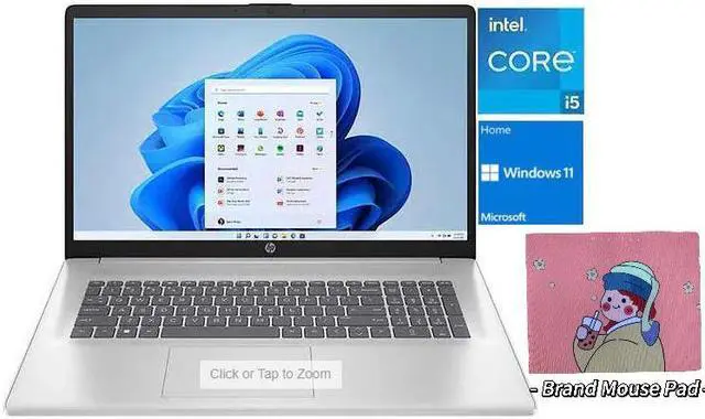 Main image of HP Laptop 17.3" IPS Full HD Intel Iris Xe Graphics Intel core 13th Gen i5-1335U 32GB RAM 512GB SSD Wi-Fi 6 Bluetooth 5.3 Backlit Keyboard HDMI Windows 11 Home Silver
