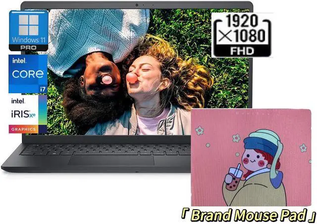 Main image of Dell Inspiron 15 Laptop 15.6" Full HD Touchscreen Intel Iris Xe Graphics Intel Core i7-1255U 32GB DDR4 RAM 512GB PCIe NVMe M.2 SSD Windows 11 Pro Black