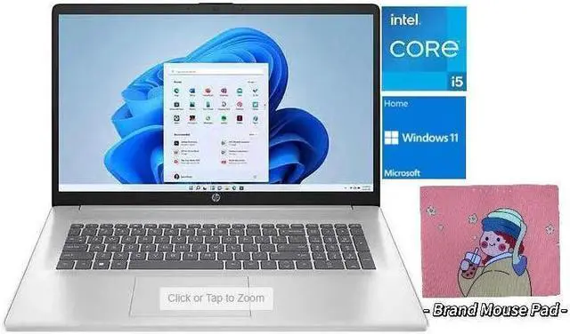 Main image of HP Laptop 17.3" IPS Full HD Intel Iris Xe Graphics Intel core 13th Gen i5-1335U 16GB RAM 512GB SSD Wi-Fi 6 Bluetooth 5.3 Backlit Keyboard HDMI Windows 11 Home Silver