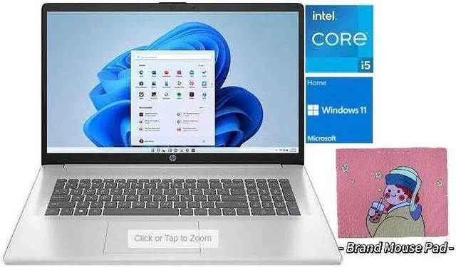 Main image of HP Laptop 17.3" IPS Full HD Intel Iris Xe Graphics Intel core 13th Gen i5-1335U 20GB RAM 512GB SSD Wi-Fi 6 Bluetooth 5.3 Backlit Keyboard HDMI Windows 11 Home Silver