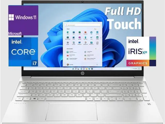 Main image of HP Pavilion 15.6"FHD Laptop,Intel Core i7-1355U,intel Iris Xe Graphics,Wi-Fi 5 and Bluetooth 5,Backlit Keyboard,64 GB RAM,2 TB SSD,Windows 11 Pro,Silver