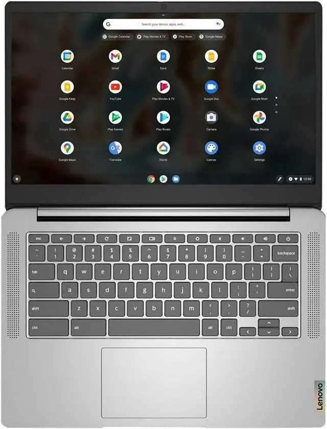 Main image of Lenovo IdeaPad 3 Chrome Laptop,14" TN 1920 x 1080 (Full HD) , Chrome OS,4 GB RAM - 64 GB eMMC TLC, Wi-Fi 5,arctic gray
