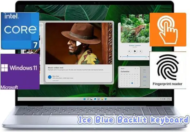 Main image of Dell Inspiron 16" FHD+ Touch Laptop,Intel Core 7-150U(Beats i7-1355U),Backlit KB with Fingerprint Reader,16 GB RAM,1 TB SSD,Win 11 Home