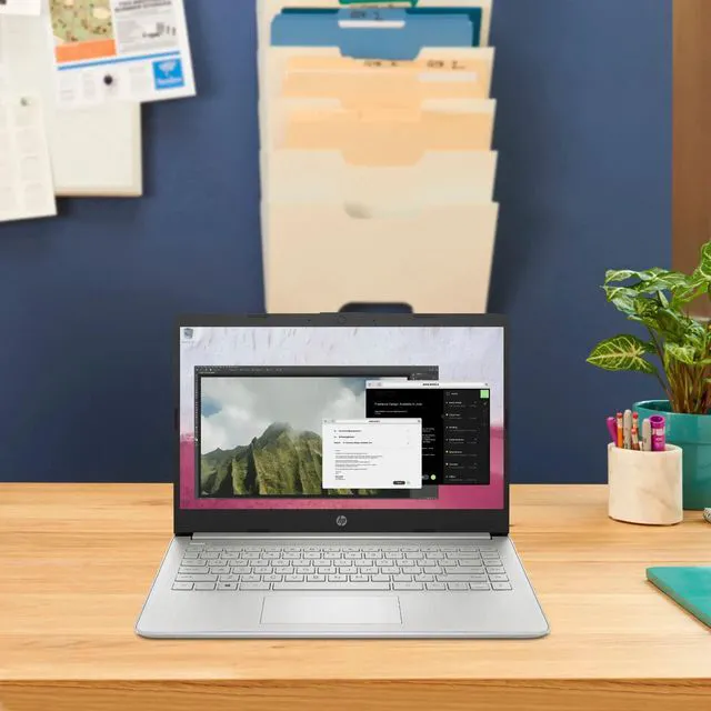 Alt view image 5 of 5 - HP Stream 14" HD Laptop, Intel Celeron N4120 Processor, 8GB RAM, 128GB Storage, Intel UHD Graphics, 720p Webcam, 1 Year Office 365,Win 11 S Mode, Silver