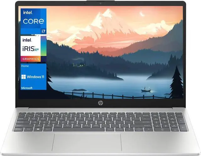 Main image of HP 15.6" Full HD Laptop, Intel Core i7-1355U,Backlit keyboard,64GB RAM,1TB SSD, Windows 11 Home, Natural Silver