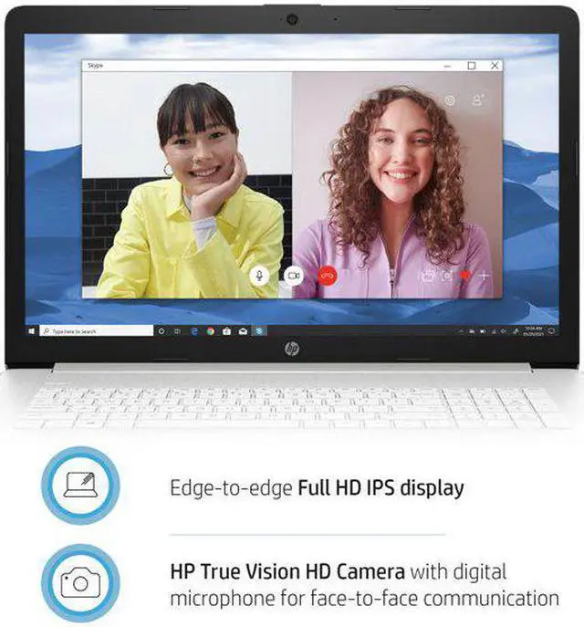 Alt view image 2 of 4 - HP 17.3" FHD, Intel Iris Xe Graphics, Intel Core i5-1135G7, 8GB RAM, 512GB SSD, Natural Silver, Windows 11 Pro,