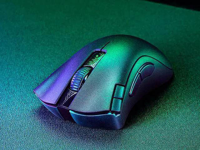 Alt view image 2 of 12 - Razer DeathAdder V2 X Hyperspeed: Award-Winning Ergonomic Design - Ultra-Fast Hyperspeed Wireless - 235hr Battery Life - 7 Programmable Buttons - Gen 2 Mechanical Switches - 5G 14K DPI Optical Sensor