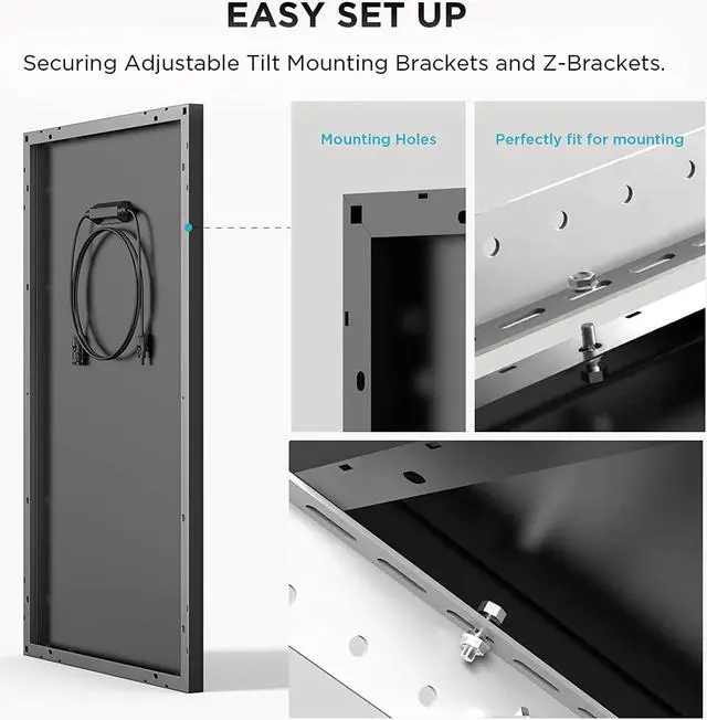Alt view image 6 of 7 - ECOFLOW 2PCS 100W 12V Solar Panels, High Efficiency Monocrystalline PV Modules, IP68 Waterproofing, Ideal for RV& Marine Rooftop, Farm Battery, Power Kits & Ecosystem