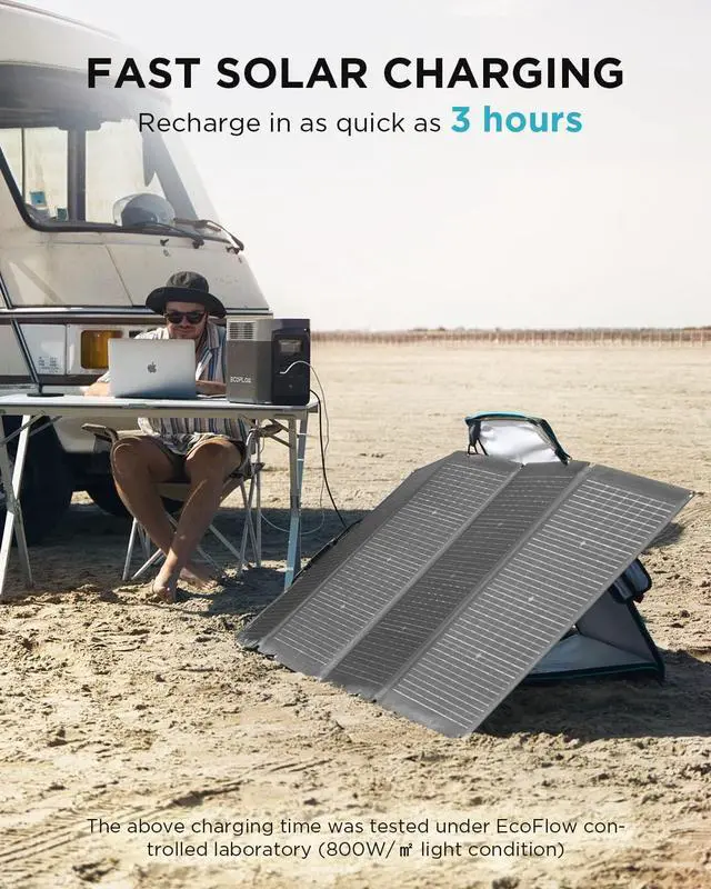 Alt view image 6 of 7 - EcoFlow DELTA 2 Portable Power Station 950Wh Capacity,Solar Generator,1800W AC Output for Outdoor Camping,Home Backup,Emergency,RV,off-Grid