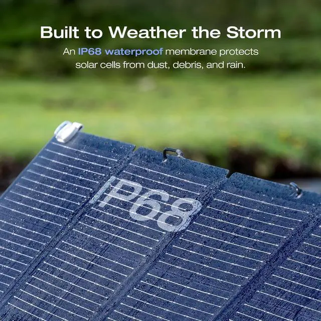 Alt view image 3 of 7 - EcoFlow 160W Portable Solar Panel for Power Station, Foldable Solar Charger with Adjustable Kickstand, Waterproof IP67 for Outdoor Camping,RV,off Grid System
