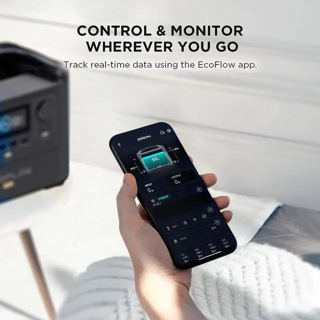 Alt view image 4 of 7 - ECOFLOW RIVER Pro Portable Power Station 720Wh, Power Multiple Devices, Recharge 0-80% Within 1 Hour, for Camping, RV, Outdoors