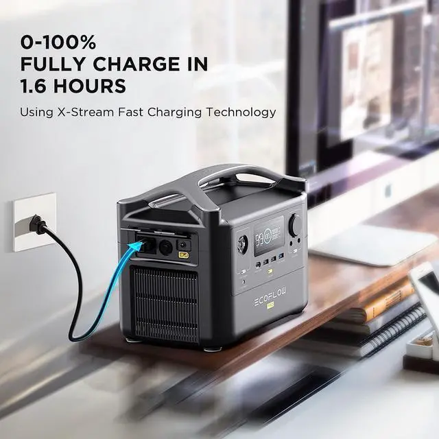 Alt view image 2 of 7 - ECOFLOW RIVER Pro Portable Power Station 720Wh, Power Multiple Devices, Recharge 0-80% Within 1 Hour, for Camping, RV, Outdoors