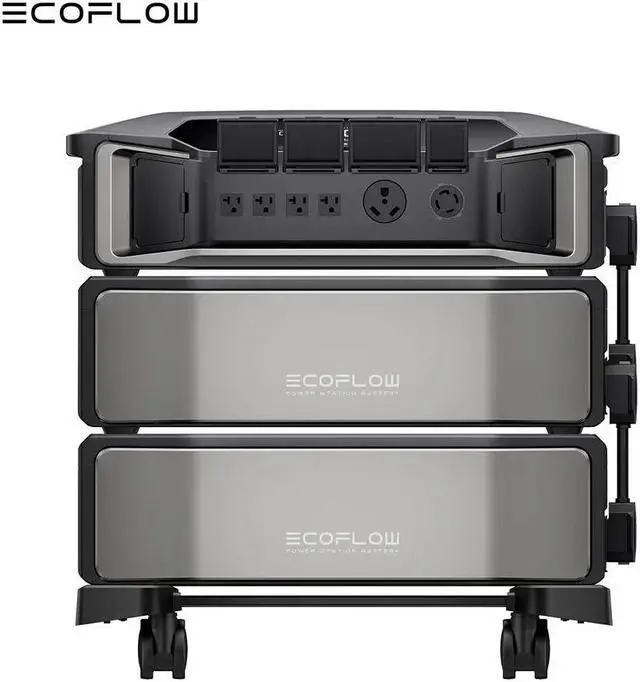 Main image of EcoFlow 12kWh Power Station: DELTA Pro Ultra with Extra Battery, 120/240V 7200W AC Output, Lifepo4 Home Battery Backup Expandable to 90kWh, Solar Generator for Home Use, Emergency, Camping, RV