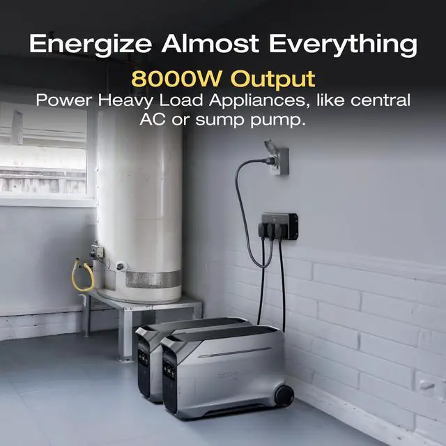 Alt view image 7 of 7 - EcoFlow 8kWh Portable Power Station: DELTA Pro 3 with Extra Battery, 120/240V 4000W AC Output, Solar Generator for Home Use, Camping, Emergencies, Power Outages, RVs, and Outdoor Generators