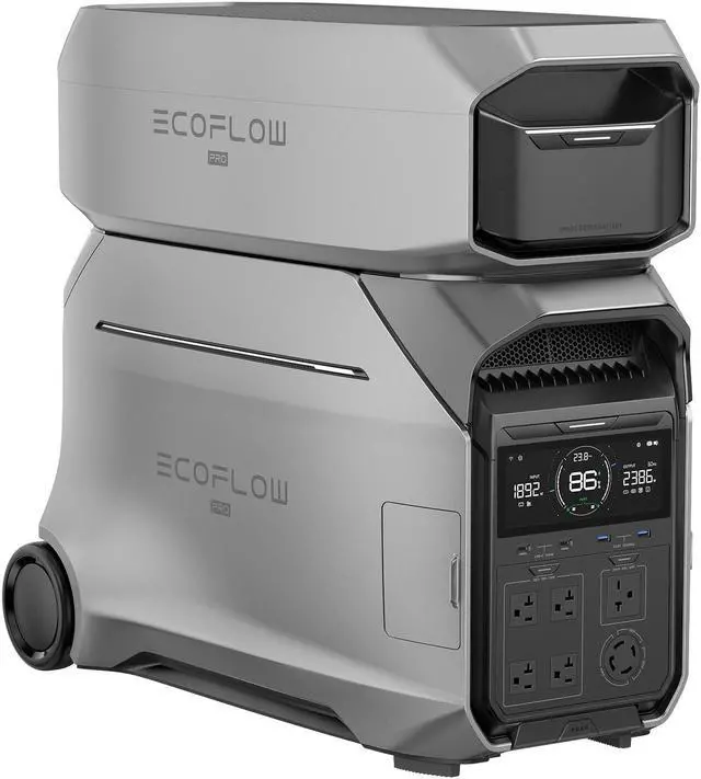Main image of EcoFlow 8kWh Portable Power Station: DELTA Pro 3 with Extra Battery, 120/240V 4000W AC Output, Solar Generator for Home Use, Camping, Emergencies, Power Outages, RVs, and Outdoor Generators