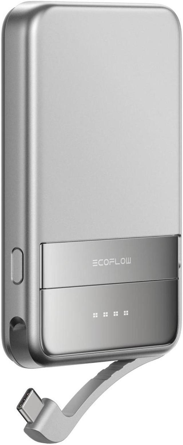 Main image of EcoFlow Rapid Power Bank 5000mAh Qi2 Certified Wireless 15W Ultra-Fast Magnetic Portable Charger, 30W Max Fast Charging Battery Pack with Built-in USB-C Cable & Stand, Compatible with iPhone 16/15