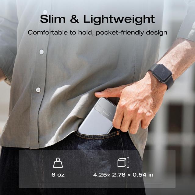 Alt view image 2 of 7 - EcoFlow Rapid Power Bank 5000mAh Qi2 Certified Wireless 15W Ultra-Fast Magnetic Portable Charger, 30W Max Fast Charging Battery Pack with Built-in USB-C Cable & Stand, Compatible with iPhone 16/15