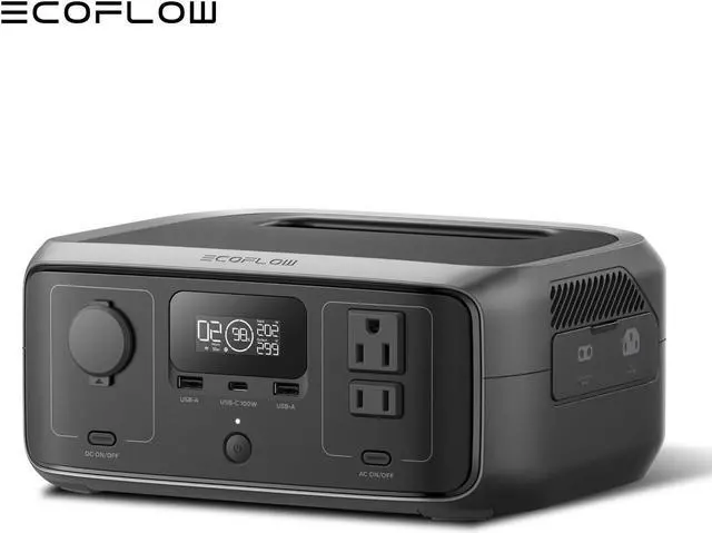 Main image of EcoFlow Portable Power Station RIVER 3, 245Wh LiFePO4 Battery Power Station, 1Hr Fast Charging, 300W/X-Boost 600W Solar Generator with Free Protect Bag
