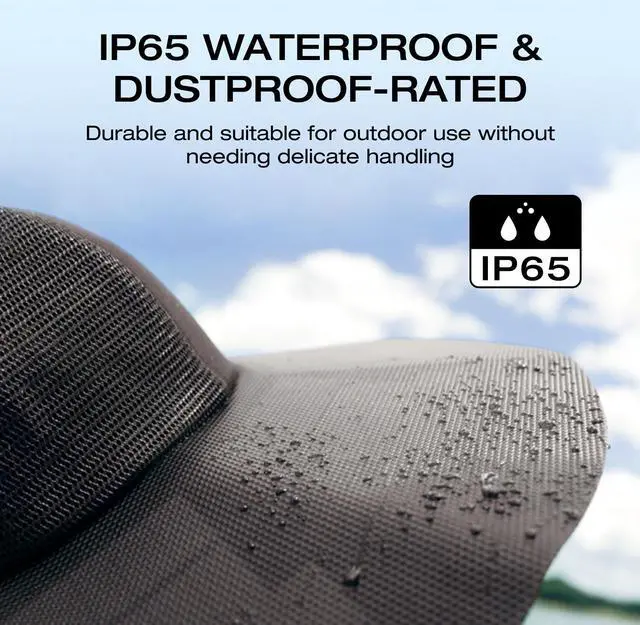 Alt view image 6 of 7 - EcoFlow Power Hat, Solar Charging Bucket Fishing Hat, Dual USB-A/USB-C Ports, SPF 50+ Wide Brim Sun Hats for Women, Men, Portable for Outdoor, Hiking, Mountain Climbing -Medium 22.8 in, Black