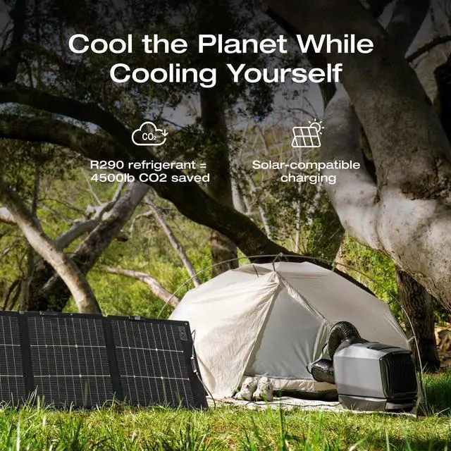 Alt view image 7 of 7 - EcoFlow Wave 3 Add-on Battery, 1024Wh LiFePO4 Battery for Portable Air Conditioner (Wave 3 Not Included)