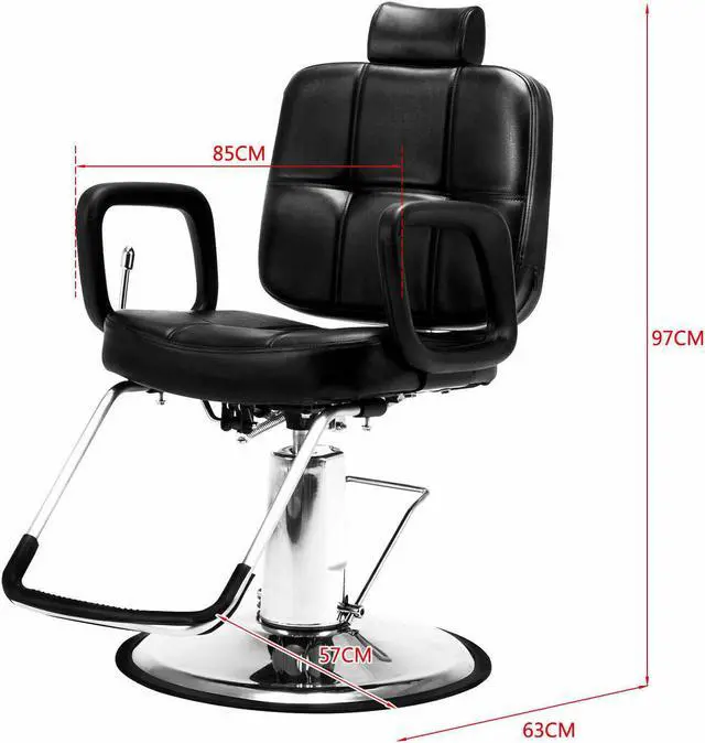 Alt view image 2 of 7 - Artist Hand 360° Swivel Heavy Duty Hydraulic Recliner Barber Chair Tattoo Salon Chair Hair Stylist Shampoo Beauty Equipment