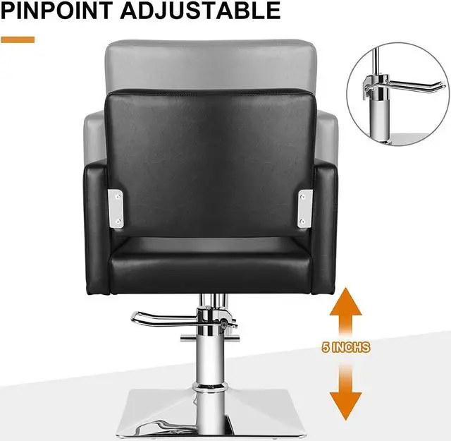 Alt view image 4 of 7 - Artist Hand 360° Swivel Hydraulic Black Barber Chair Ladies Hair Spa Salon Styling Beauty Equipment