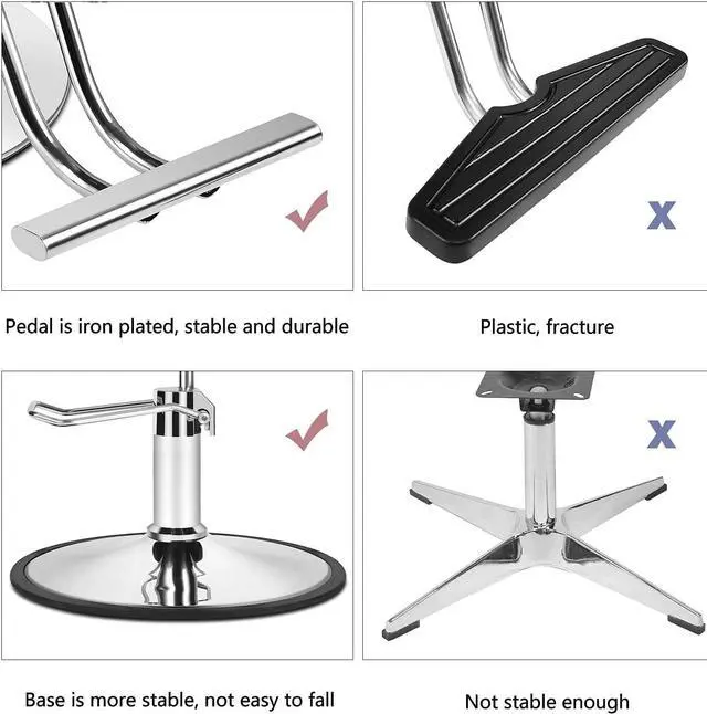 Alt view image 7 of 7 - Artist Hand 360 Degree Swivel Black Barber Chair Hydraulic Tattoo Spa Salon Chair Equipment for Hair Stylist