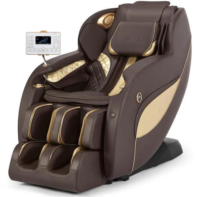 Main image of Massage Chair Full Body, Zero Gravity Massage Chair SL-Track Shiatsu Massage Recliner Chair with 12 Modes, Bluetooth Speakers, Body Scan, Heating, Foot Roller, AI Control, Airbags, Brown