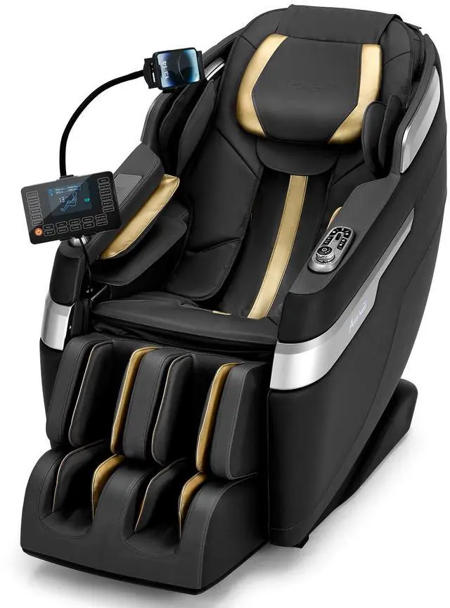Main image of Massage Chair Full Body with Patented Phone Controller, Zero Gravity Massage Recliner SL-Track with Heating Jacket, AI Voice Control, Heating, Bluetooth Speakers, Foot Massager, Dark Grey