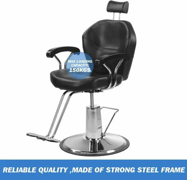 Alt view image 5 of 7 - Artist Hand Hydraulic Reclining Barber Chair 360 Degrees Rolling Swivel Barber Chairs Hair Salon Spa Equipment