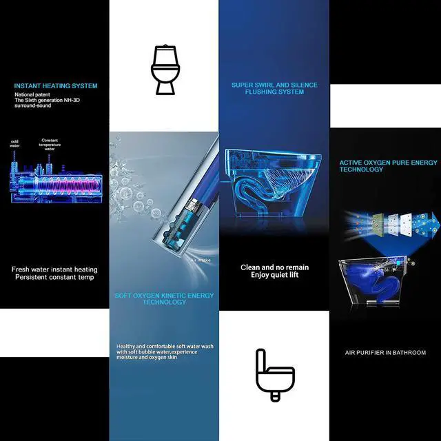 Alt view image 7 of 7 - COSVALVE Intelligent Smart Toilet, Automatic Flushing, Heated Seat with Integrated Multi Function Remote Control, With Advance Bidet And Soft Closing Seat, Smart Bidet