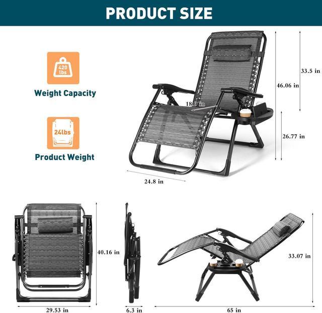 COSVALVE 420 Lbs Zero Gravity Chair 29.53 Oversize Width