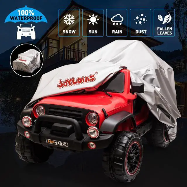 Alt view image 4 of 7 - JOYLDIAS 12V Battery Kids Red Ride on Truck Car Toys Black w/ MP3, LED Light, RC, Cover