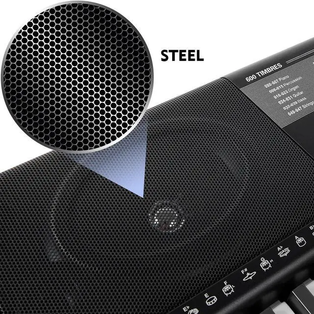Alt view image 7 of 7 - MUSTAR Piano Keyboard, 61 Key Keyboard Piano with Lighted Up Keys, Electric Piano Portable Piano Keyboard for Beginners with Stand, Sustain Pedal, Headphones, Microphone