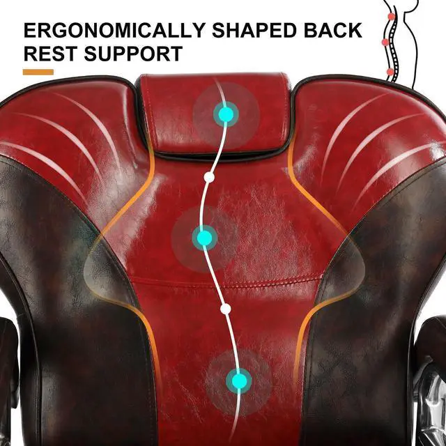 Alt view image 5 of 7 - Artist hand Heavy Duty Barber Chairs Hydraulic Reclining Barber Chair Salon Chair Styling Chair for Salon Equipment (Red/Brown)