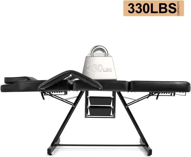 Alt view image 3 of 6 - Artist hand Tattoo Chair for Client with Tray Facial Bed Lash Bed for Eyelash Extensions Massage Table Salon Chair (Black)