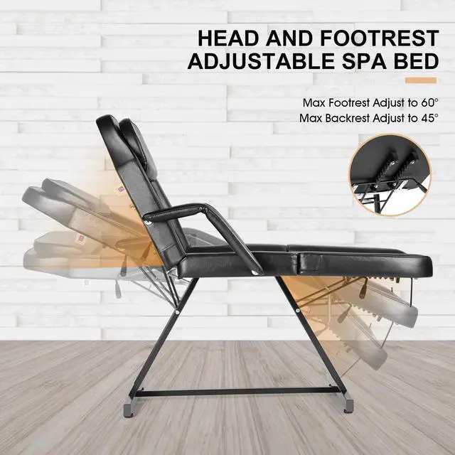 Alt view image 6 of 7 - Artist hand Facial Bed Massage Table Adjustable Tattoo Chair W/Free Barber Bed Spa Chair Salon Massage Equipment Tattoo Bed Salon Chair with Tattoo Stool
