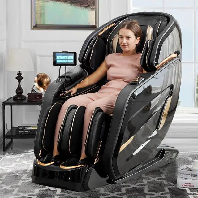 Alt view image 6 of 6 - 4D Massage Chair Full Body, 51" SL Track Zero Gravity Massage Chair Recliner with 24 Modes, Back Calf Foot Heating, Bluetooth Speaker, Airbags, AI Voice Control, Body Scan, Foot Massager