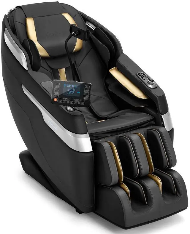 Alt view image 3 of 6 - Massage Chair Full Body with Patented Phone Controller, Zero Gravity Massage Recliner SL-Track with Heating Jacket, AI Voice Control, Heating, Bluetooth Speakers, Foot Massager, Dark Grey
