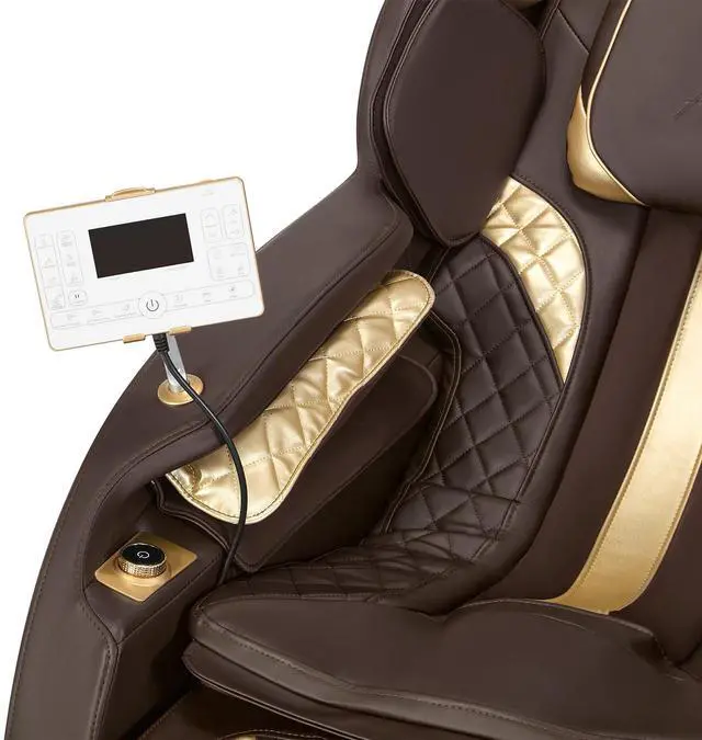 Alt view image 4 of 7 - Massage Chair Full Body, Zero Gravity Massage Chair SL-Track Shiatsu Massage Recliner Chair with 12 Modes, Bluetooth Speakers, Body Scan, Heating, Foot Roller, AI Control, Airbags, Brown