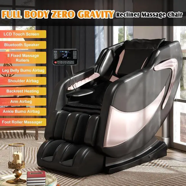 Alt view image 6 of 6 - Massage Chair Full Body, Zero Gravity Massage Chair Shiatsu Massage Recliner with 5 Auto Modes, Back & Upper Legs Heating, Bluetooth Speakers, Calfrest Extension, Airbags, Foot Rollers
