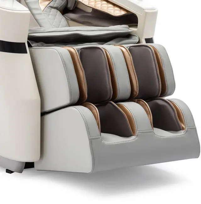 Alt view image 3 of 6 - Massage Chair Full Body, SL Track Zero Gravity Massage Chair Recliner with Heating, Bluetooth Speaker, Body Scan, Foot Roller & Airbags Massage, AI Voice Control, Wireless Charging, White