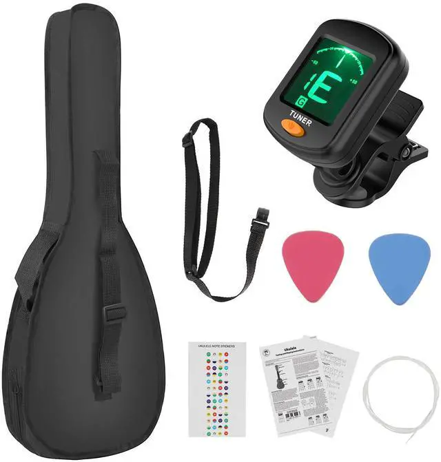 Alt view image 2 of 6 - Soprano Melody 21 Inch Basswood Soprano Ukulele Beginner Kit with Gig Bag, Strap, Picks, Ukulele Set for Kids and Beginners