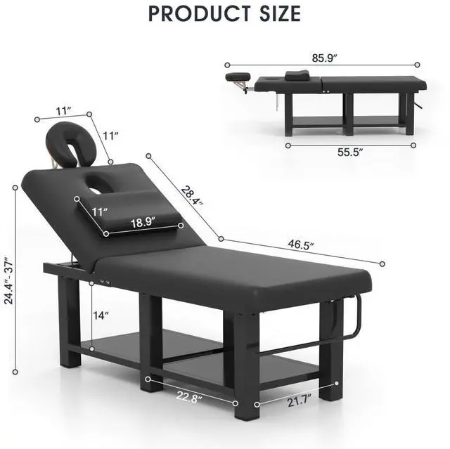 Alt view image 3 of 6 - Artist Hand Head Spa Bed with Shampoo Sink | Massage Bed, Movable Scalp Treatment Unit, Rolling Locking Casters, Hot/Cold Water Connection, High-Density Foam, Salon Shampoo Station