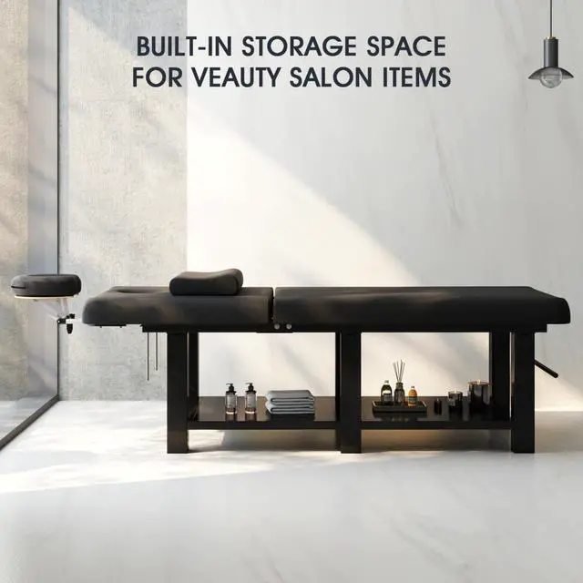 Alt view image 4 of 6 - Artist Hand Head Spa Bed with Shampoo Sink | Massage Bed, Movable Scalp Treatment Unit, Rolling Locking Casters, Hot/Cold Water Connection, High-Density Foam, Salon Shampoo Station