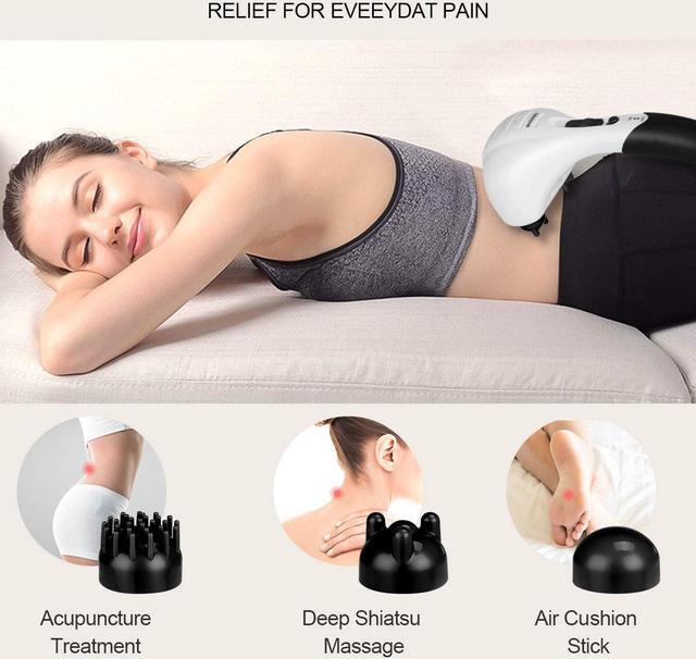 Alt view image 6 of 7 - Cotsoco Handheld Neck Back Massager - Double Head Electric Full Body Massager - Deep Tissue Percussion Massage Hammer for Muscles, Arm, Neck, Shoulder, Back, Leg, Foot (Black)