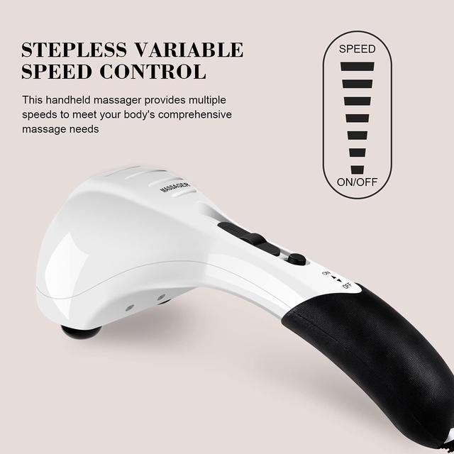 Alt view image 4 of 7 - Cotsoco Handheld Neck Back Massager - Double Head Electric Full Body Massager - Deep Tissue Percussion Massage Hammer for Muscles, Arm, Neck, Shoulder, Back, Leg, Foot (Black)
