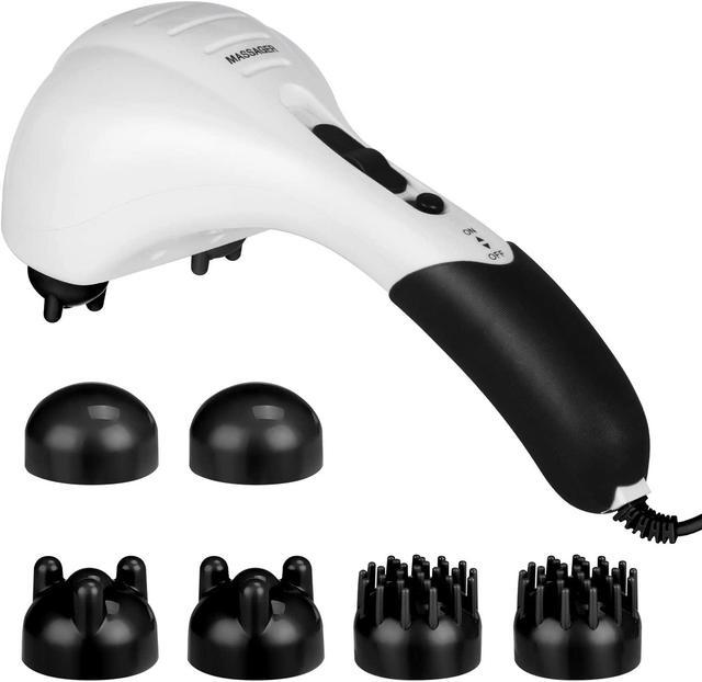 Cotsoco Handheld Neck Back Massager - Double Head Electric Full Body  Massager - Deep Tissue Percussion Massage Hammer for Muscles, Arm, Neck,  Shoulder, Back, Leg, Foot (Black) 