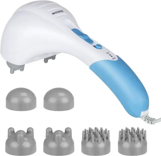 Main image of Cotsoco Handheld Neck Back Massager - Double Head Electric Full Body Massager - Deep Tissue Percussion Massage Hammer for Muscles, Arm, Neck, Shoulder, Back, Leg, Foot (Blue)