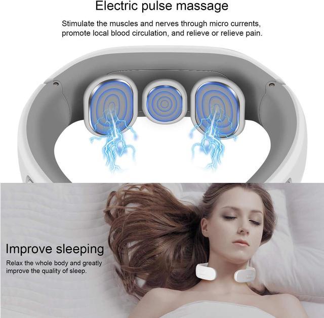 Electric Pulse Neck Massager for Pain Relief, 3 Modes 15 Levels Cordless Deep  Tissue Trigger Point Massager, Portable and Waterproof 